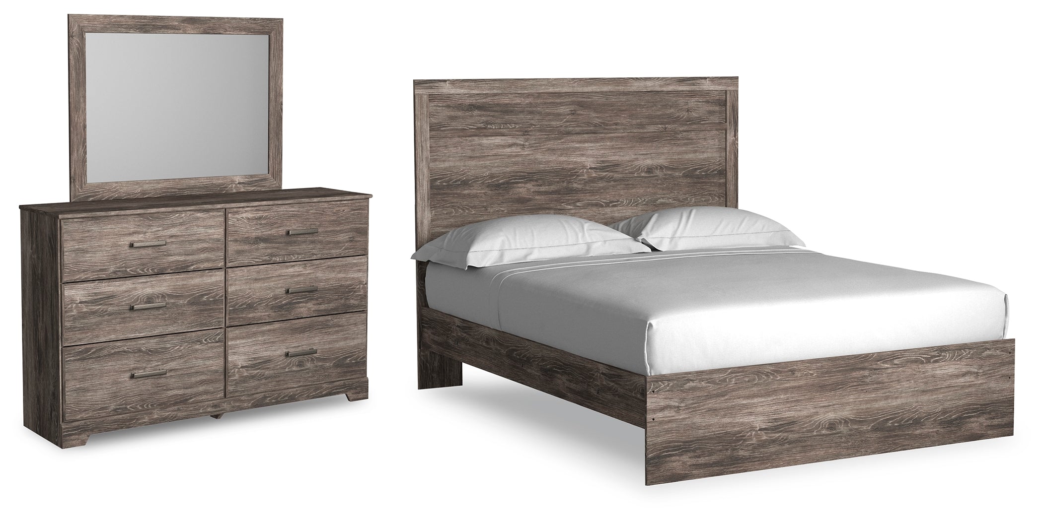 Homestyle Furniture - Ashley Furniture - Ralinksi Queen Panel Bed, Dresser and Mirror - Queen Panel Bed, Dresser and Mirror - B2587B6