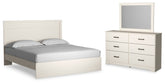 Homestyle Furniture - Ashley Furniture - Stelsie King Panel Bed, Dresser and Mirror - King Panel Bed, Dresser and Mirror - B2588B14
