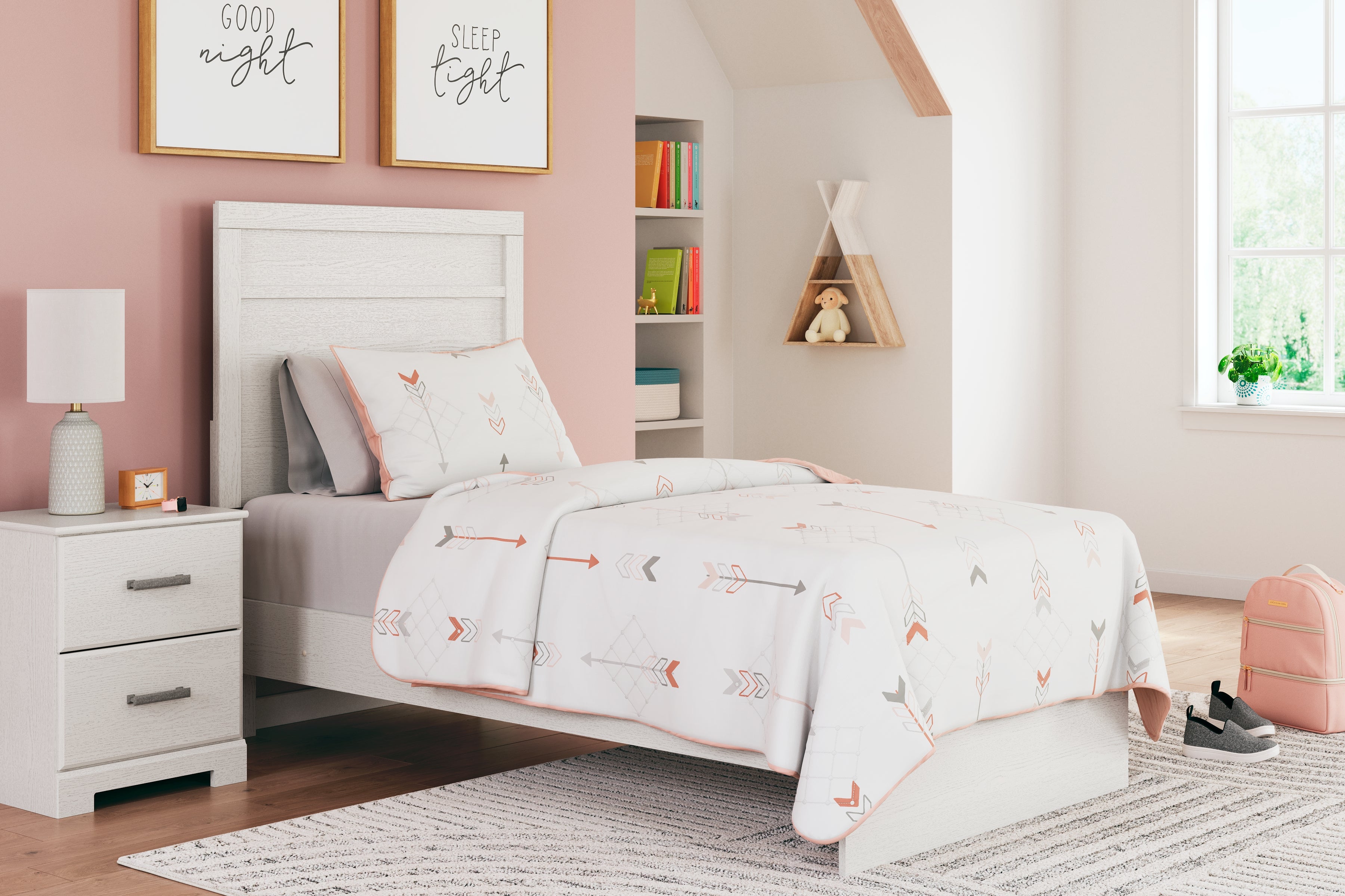 Homestyle Furniture - Ashley Furniture - Stelsie Twin Panel Bed - Twin Panel Bed - B2588B12