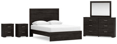 Homestyle Furniture - Ashley Furniture - Belachime Queen Panel Bed, Dresser, Mirror and 2 Nightstands - Queen Panel Bed, Dresser, Mirror and 2 Nightstands - B2589B17