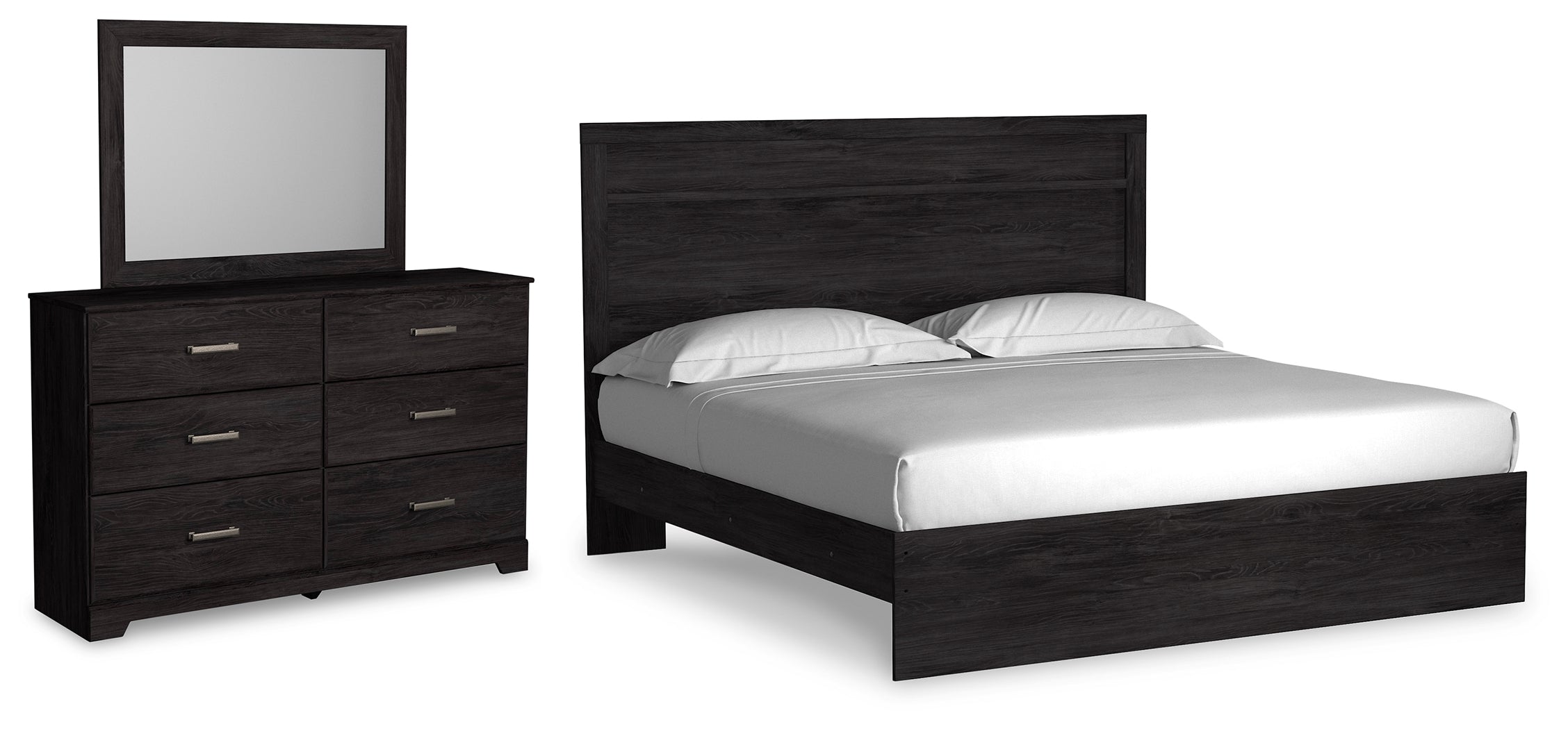 Homestyle Furniture - Ashley Furniture - Belachime King Panel Bed, Dresser and Mirror - King Panel Bed, Dresser and Mirror - B2589B13