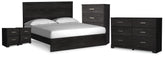 Homestyle Furniture - Ashley Furniture - Belachime King Panel Bed, Dresser, Chest and 2 Nightstands - King Panel Bed, Dresser, Chest and 2 Nightstands - B2589B14