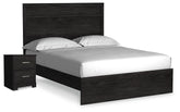 Homestyle Furniture - Ashley Furniture - Belachime Queen Panel Bed and Nightstand - Queen Panel Bed and Nightstand - B2589B15