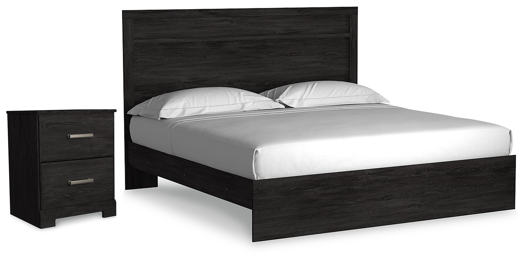 Homestyle Furniture - Ashley Furniture - Belachime King Panel Bed and Nightstand - King Panel Bed and Nightstand - B2589B9