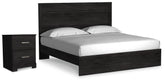 Homestyle Furniture - Ashley Furniture - Belachime King Panel Bed and Nightstand - King Panel Bed and Nightstand - B2589B9