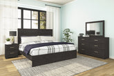 Homestyle Furniture - Ashley Furniture - Belachime King Panel Bed, Dresser, Mirror, and Nightstand - King Panel Bed, Dresser, Mirror, and Nightstand - B2589B8