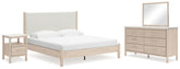Homestyle Furniture - Ashley Furniture - Cadmori King Upholstered Panel Bed, Dresser, Mirror and Nightstand - King Upholstered Panel Bed, Dresser, Mirror and Nightstand - B2615B19