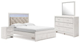 Homestyle Furniture - Ashley Furniture - Altyra Queen Panel Storage Bed with Mirrored Dresser and Nightstand - Queen Panel Storage Bed with Mirrored Dresser and Nightstand - B2640B31