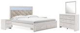 Homestyle Furniture - Ashley Furniture - Altyra King Upholstered Storage Bed, Dresser, Mirror and 2 Nightstands - King Upholstered Storage Bed, Dresser, Mirror and 2 Nightstands - B2640B37