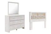 Homestyle Furniture - Ashley Furniture - Altyra Queen Bookcase Headboard, Dresser and Mirror - Queen Bookcase Headboard, Dresser and Mirror - B2640B55