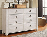 Homestyle Furniture - Ashley Furniture - Willowton Dresser - Six Drawer Dresser - B267-31