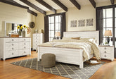 Homestyle Furniture - Ashley Furniture - Willowton King Panel Bed, Dresser, Mirror, Chest and 2 Nightstands - King Panel Bed, Dresser, Mirror, Chest and 2 Nightstands - B267B45