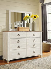 Homestyle Furniture - Ashley Furniture - Willowton Dresser and Mirror - Dresser and Mirror - B267B1