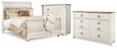 Homestyle Furniture - Ashley Furniture - Willowton Queen Sleigh Bed, Dresser and Chest - Queen Sleigh Bed, Dresser and Chest - B267B63