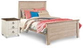 Homestyle Furniture - Ashley Furniture - Willowton Full Panel Bed and Nightstand - Full Panel Bed and Nightstand - B267B41