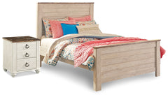 Homestyle Furniture - Ashley Furniture - Willowton Full Panel Bed and Nightstand - Full Panel Bed and Nightstand - B267B41