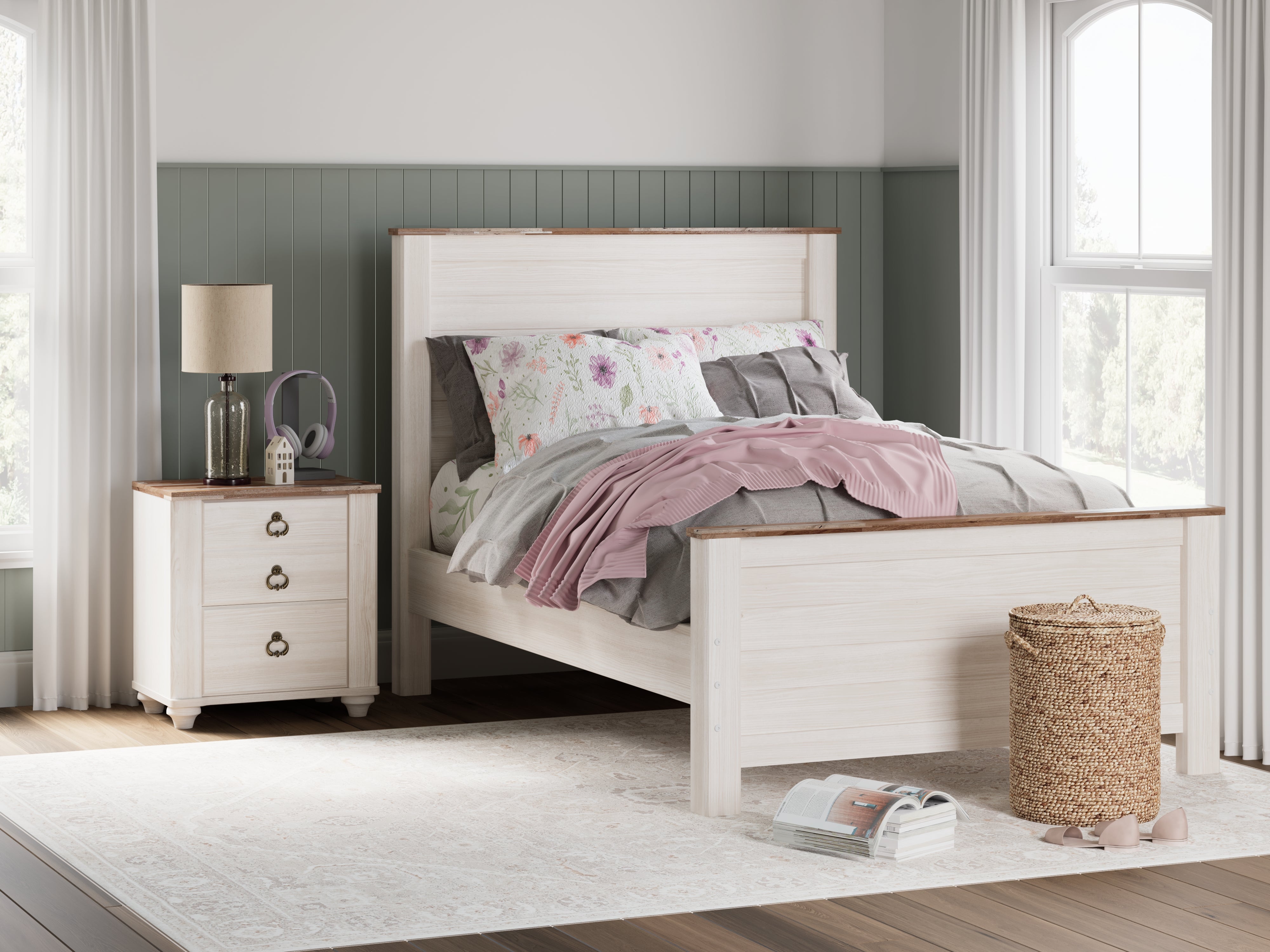 Homestyle Furniture - Ashley Furniture - Willowton Full Panel Bed - Full Panel Bed - B267B17