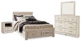 Homestyle Furniture - Ashley Furniture - Bellaby Queen Panel Storage Bed, Dresser, Mirror and Nightstand - Queen Panel Storage Bed, Dresser, Mirror and Nightstand - B331B11