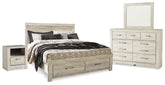 Homestyle Furniture - Ashley Furniture - Bellaby King Panel Storage Bed, Dresser, Mirror and Nightstand - King Panel Storage Bed, Dresser, Mirror and Nightstand - B331B12