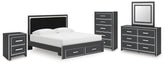 Homestyle Furniture - Ashley Furniture - Zuraleus King Storage Bed, Dresser, Mirror, Chest and Nightstand - King Storage Bed, Dresser, Mirror, Chest and Nightstand - PCB3380B20