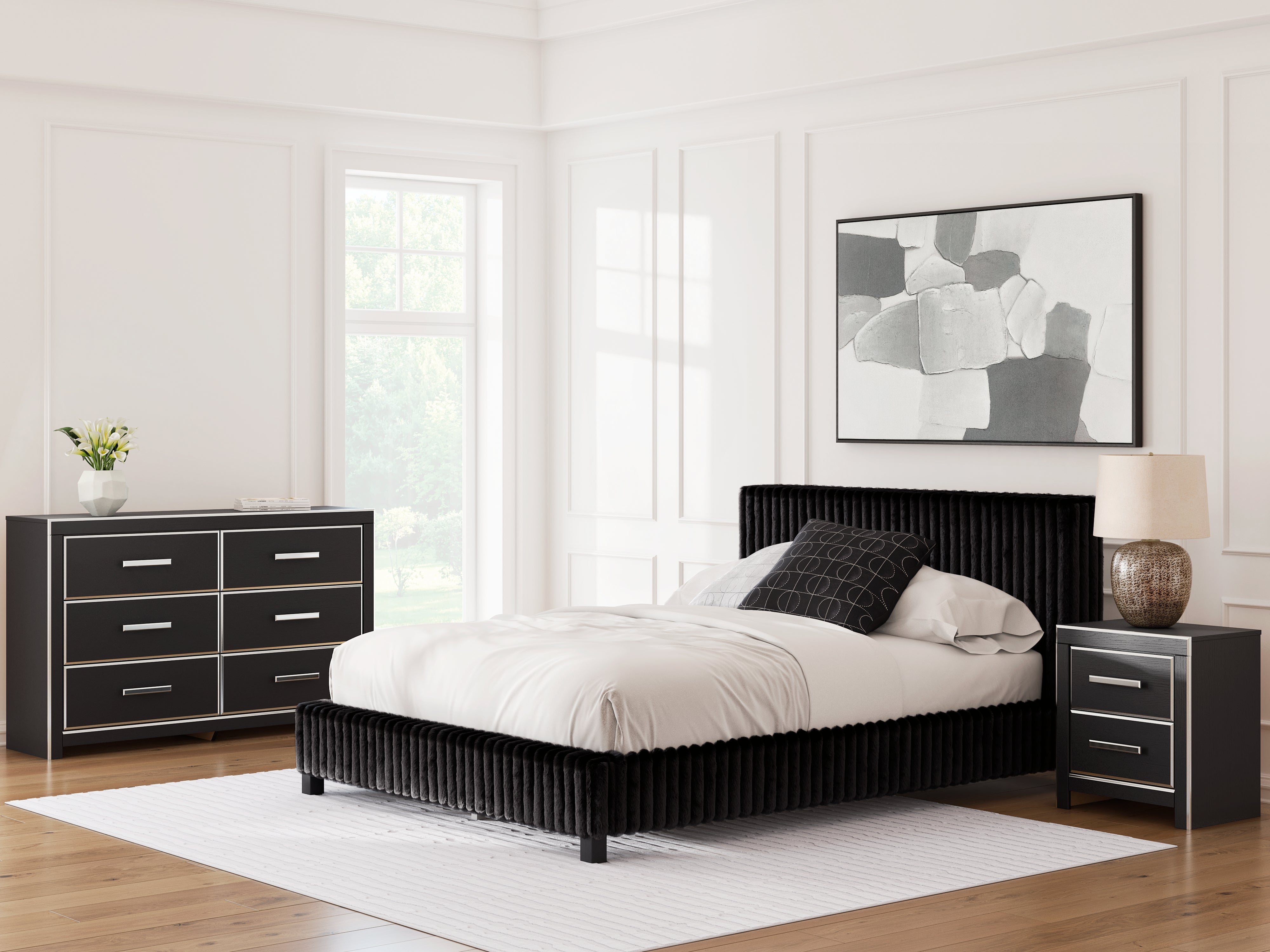 Homestyle Furniture - Ashley Furniture - Zuraleus Queen Upholstered Bed, Dresser and Nightstand - Queen Upholstered Bed, Dresser and Nightstand - PCB3380B15