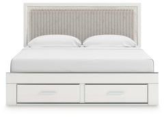 Zuraleus King Upholstered Panel Storage Bed