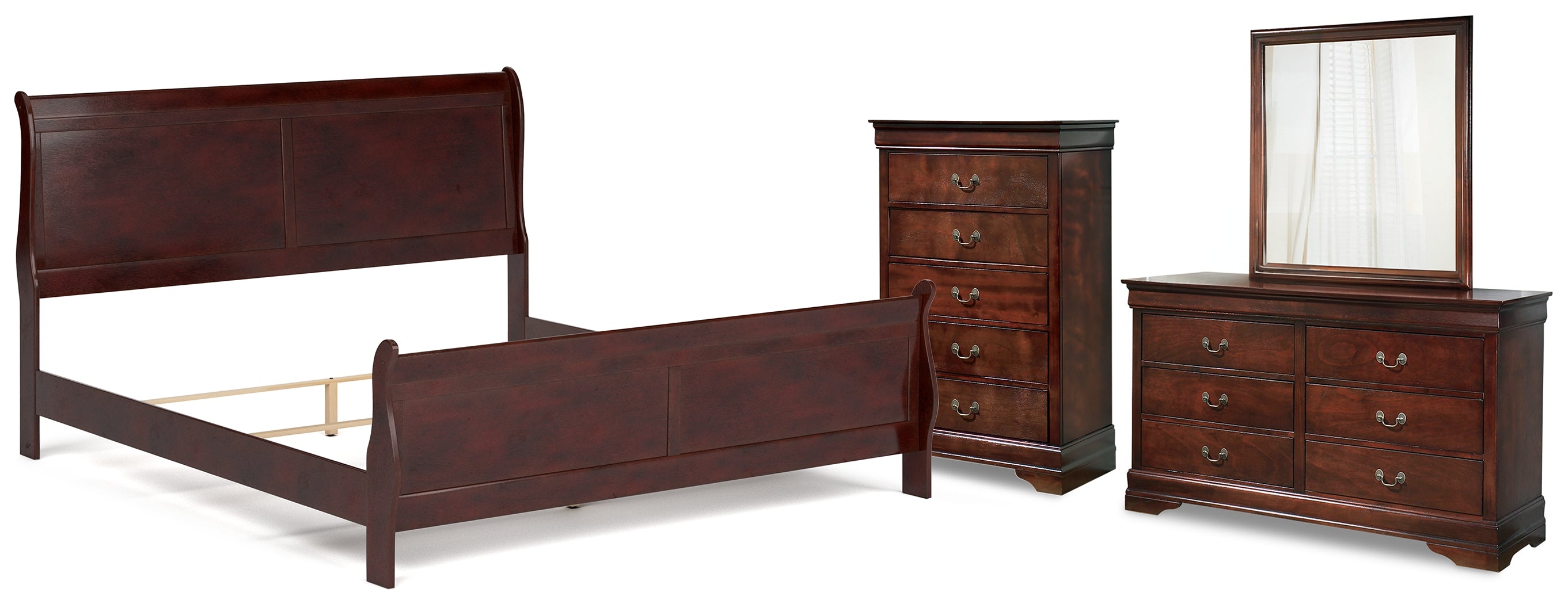 Homestyle Furniture - Ashley Furniture - Alisdair King Sleigh Bed, Dresser, Mirror and Chest - King Sleigh Bed, Dresser, Mirror and Chest - B376B26