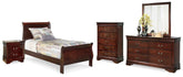 Homestyle Furniture - Ashley Furniture - Alisdair Twin Sleigh Bed, Dresser, Mirror, Chest and Nightstand - Twin Sleigh Bed, Dresser, Mirror, Chest and Nightstand - B376B24