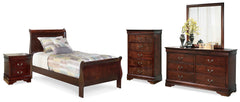 Homestyle Furniture - Ashley Furniture - Alisdair Twin Sleigh Bed, Dresser, Mirror, Chest and Nightstand - Twin Sleigh Bed, Dresser, Mirror, Chest and Nightstand - B376B24