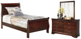 Homestyle Furniture - Ashley Furniture - Alisdair Twin Sleigh Bed, Dresser and Mirror - Twin Sleigh Bed, Dresser and Mirror - B376B6
