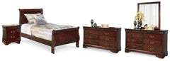 Homestyle Furniture - Ashley Furniture - Alisdair Twin Sleigh Bed, 2 Dressers, Mirror and Nightstand - Twin Sleigh Bed, 2 Dressers, Mirror and Nightstand - B376B33