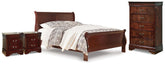 Homestyle Furniture - Ashley Furniture - Alisdair Queen Sleigh Bed, Chest and 2 Nightstands - Queen Sleigh Bed, Chest and 2 Nightstands - B376B25