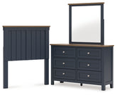 Homestyle Furniture - Ashley Furniture - Landocken Twin Panel Headboard, Dresser and Mirror - Twin Panel Headboard, Dresser and Mirror - B414B13