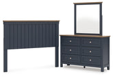 Homestyle Furniture - Ashley Furniture - Landocken Queen Panel Headboard, Dresser and Mirror - Queen Panel Headboard, Dresser and Mirror - B414B12