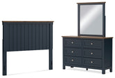 Homestyle Furniture - Ashley Furniture - Landocken Full Panel Headboard, Dresser and Mirror - Full Panel Headboard, Dresser and Mirror - B414B14