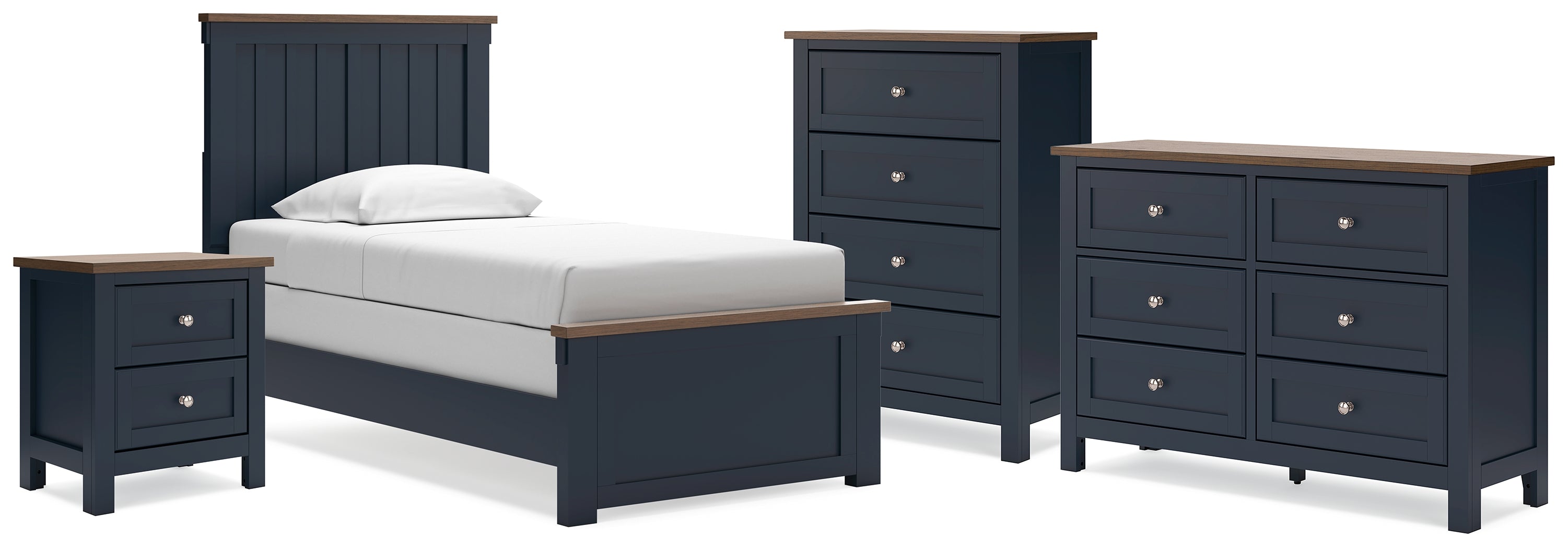 Homestyle Furniture - Ashley Furniture - Landocken Twin Panel Bed, Dresser, Chest and Nightstand - Twin Panel Bed, Dresser, Chest and Nightstand - B414B20