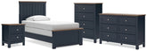 Homestyle Furniture - Ashley Furniture - Landocken Twin Panel Bed, Dresser, Chest and Nightstand - Twin Panel Bed, Dresser, Chest and Nightstand - B414B20