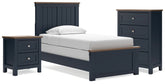 Homestyle Furniture - Ashley Furniture - Landocken Twin Panel Bed, Chest and Nightstand - Twin Panel Bed, Chest and Nightstand - B414B19