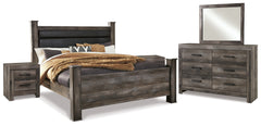 Homestyle Furniture - Ashley Furniture - Wynnlow King Poster Bed, Dresser, Mirror and 2 Nightstands - King Poster Bed, Dresser, Mirror and 2 Nightstands - B440B35