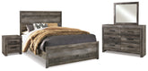 Homestyle Furniture - Ashley Furniture - Wynnlow Queen Panel Bed with Mirrored Dresser and Nightstand - Queen Panel Bed with Mirrored Dresser and Nightstand - B440B22
