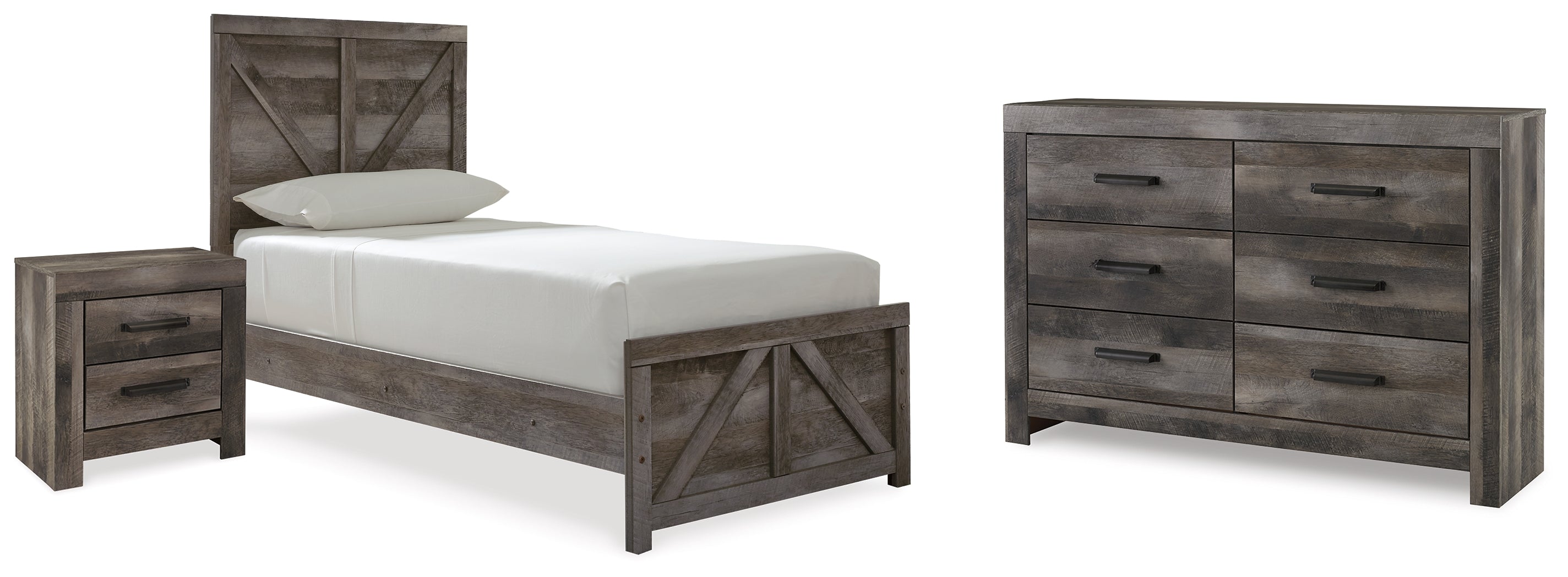 Homestyle Furniture - Ashley Furniture - Wynnlow Twin Panel Bed, Dresser and Nightstand - Twin Panel Bed, Dresser and Nightstand - B440B38