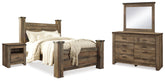 Homestyle Furniture - Ashley Furniture - Trinell Queen Poster Bed, Dresser, Mirror and Nightstand - Queen Poster Bed, Dresser, Mirror and Nightstand - B446B76
