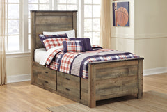 Homestyle Furniture - Ashley Furniture - Trinell Twin Panel Bed with 2 Storage Drawers - Twin Panel Bed with 2 Storage Drawers - B446B15