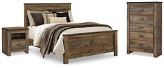 Homestyle Furniture - Ashley Furniture - Trinell Queen Panel Bed, Chest and 2 Nightstands - Queen Panel Bed, Chest and 2 Nightstands - B446B59