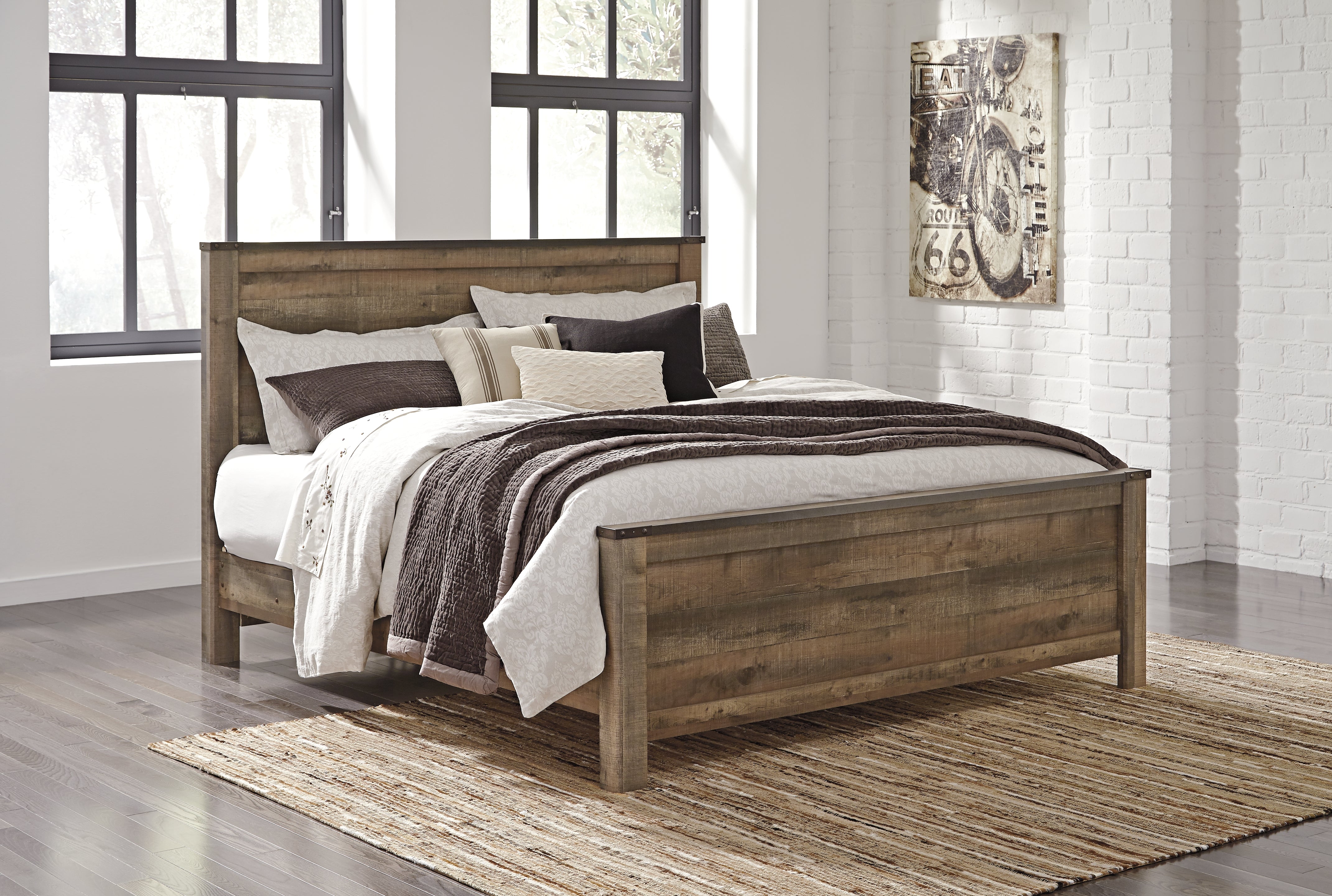 Homestyle Furniture - Ashley Furniture - Trinell King Panel Bed - King Panel Bed - B446B23