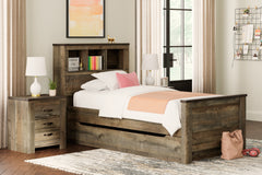 Homestyle Furniture - Ashley Furniture - Trinell Twin Bookcase Bed with 1 Large Storage Drawer - Twin Bookcase Bed with 1 Large Storage Drawer - B446B22