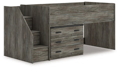 Frandern Twin Loft Bed with Drawer Storage