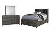 Homestyle Furniture - Ashley Furniture - Caitbrook Full Storage Bed with Mirrored Dresser - Full Storage Bed with Mirrored Dresser - B476B5