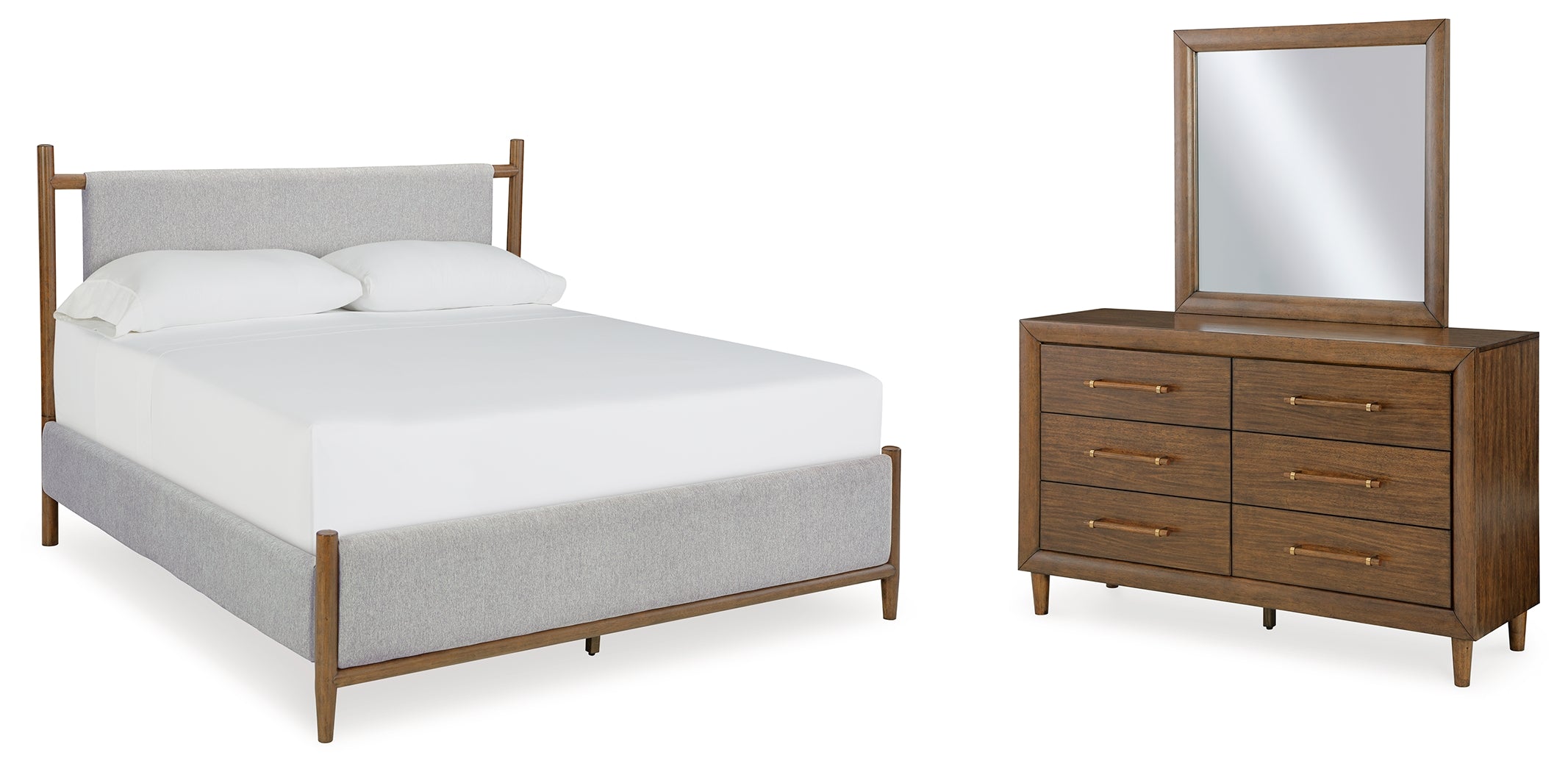Homestyle Furniture - Ashley Furniture - Lyncott Queen Upholstered Bed, Dresser and Mirror - Queen Upholstered Bed, Dresser and Mirror - B615B5