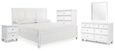 Homestyle Furniture - Ashley Furniture - Fortman King Panel Bed, Dresser, Mirror, Chest and Nightstand - King Panel Bed, Dresser, Mirror, Chest and Nightstand - B680B18